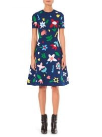 Carolina Herrera  Short Sleeve Floral Knit Dress at Saks Fifth Avenue